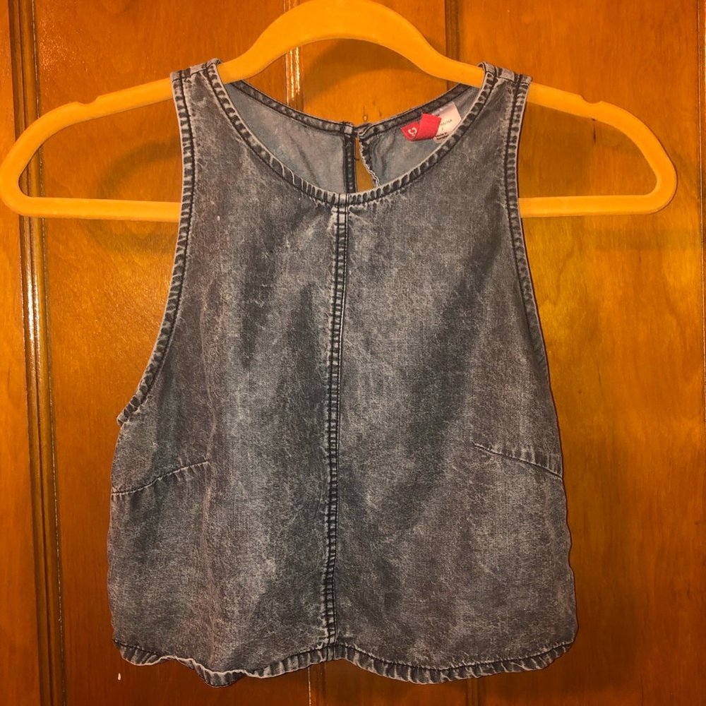 H&M Cropped Denim-like Tank